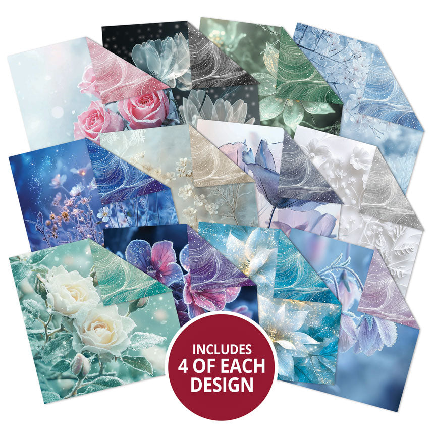 Duo Design Paper Pads - Frosted Flowers & Winter Breeze-2
