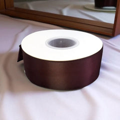 Satin Ribbon Double Face Burgundy #793 -3.8 cm Wide-1