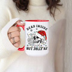 "Dead Inside But Jolly AF" Mug — Funny Sarcastic Coffee Mug-2