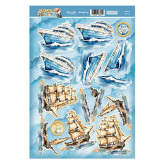 Ocean Waves Decoupage Topper Sheet-1
