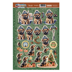 Border Terrier & Dachshund Decoupage Topper Sheet-1