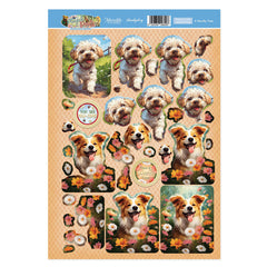 A Woofly Time Decoupage Topper Sheet-1