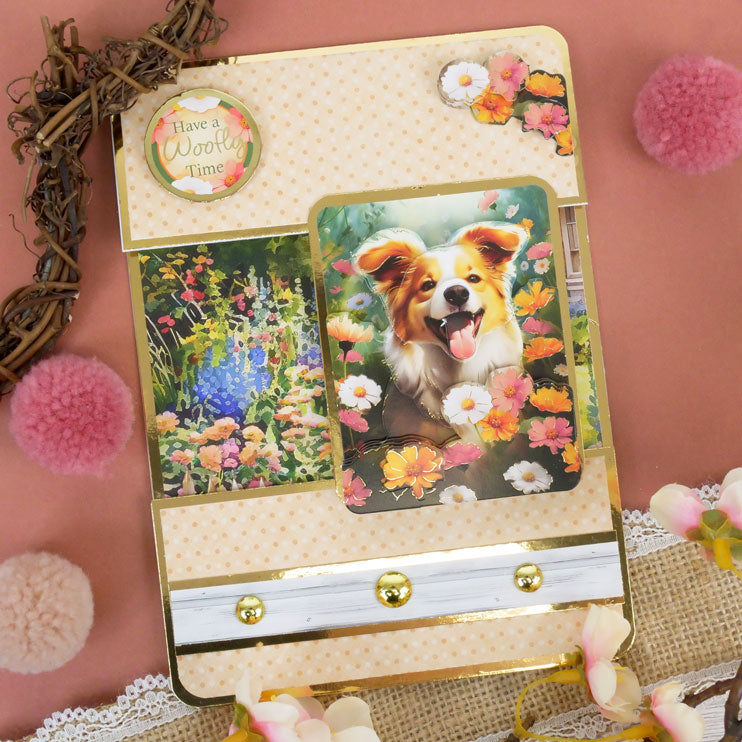 A Woofly Time Decoupage Topper Sheet-4