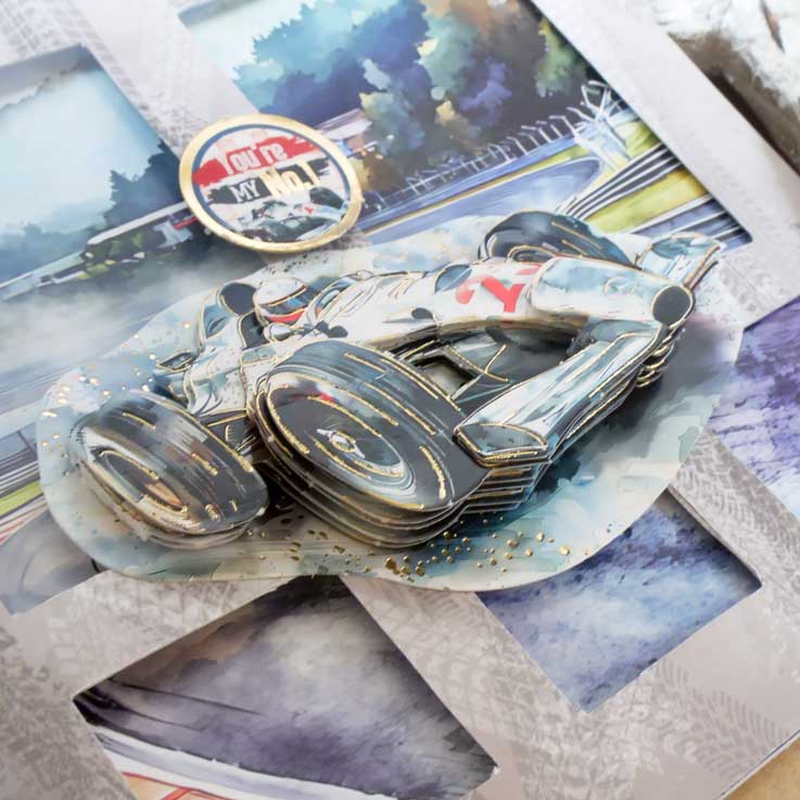 The Race is On Decoupage Topper Sheet-3