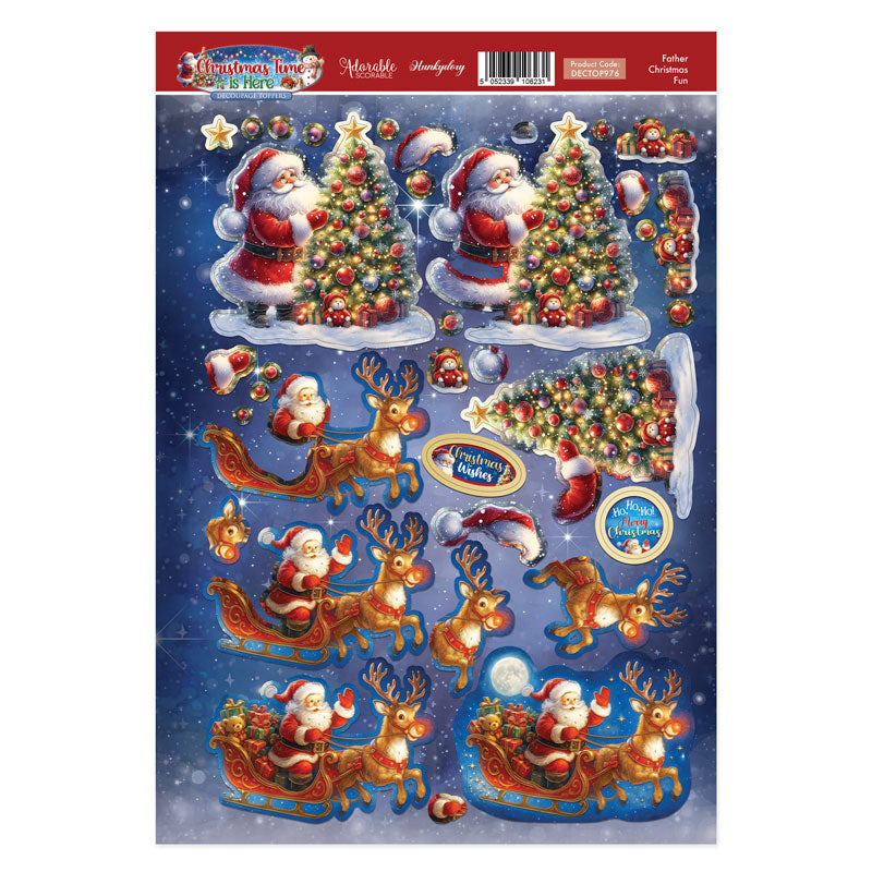 Père Noël amusant : feuille de découpage à monter-1