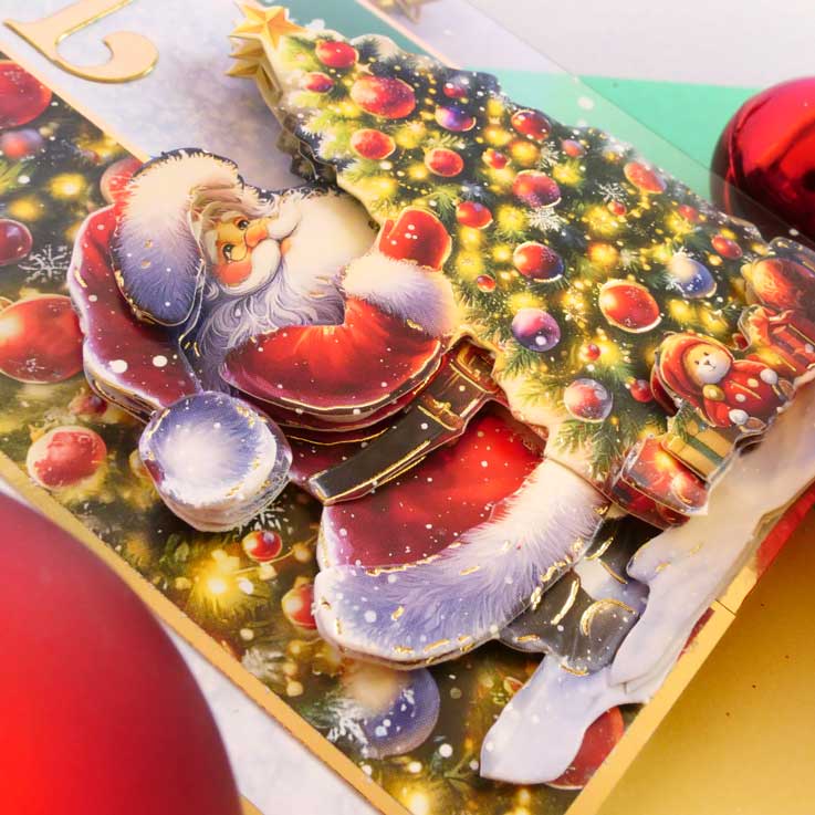 Père Noël amusant : feuille de découpage à monter-3