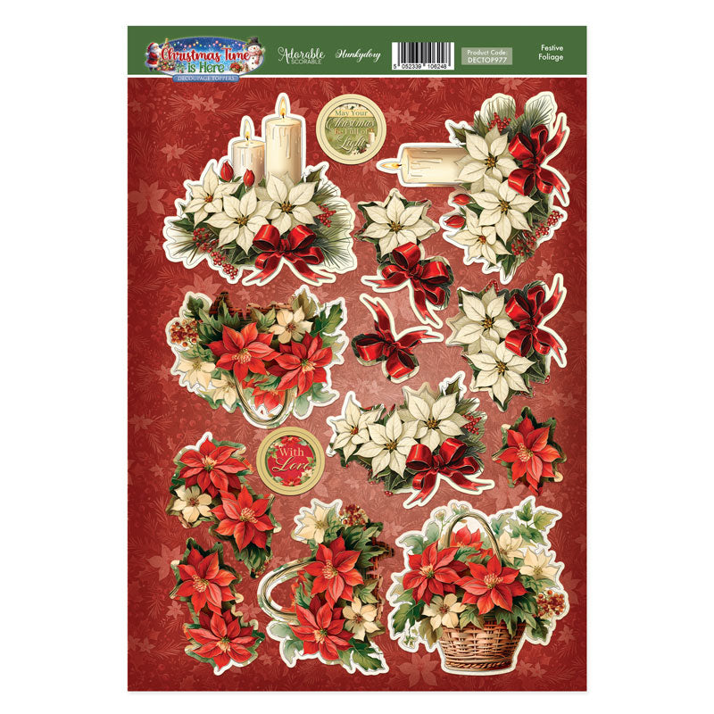 Feuille de dessus de découpage feuillage festif-1