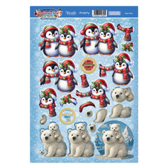 Feuille de décoration pour découpage Ours polaires-1