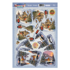 Feuille de Découpage Village enneigé-1