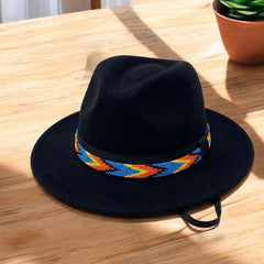 Blue Handmade Beaded Hatband-1