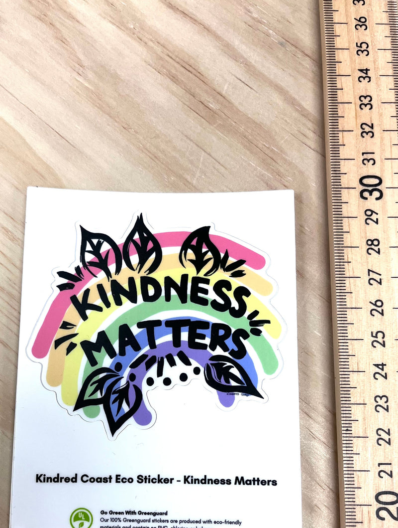 RAINBOW KINDNESS MATTERS Eco Vinyl Stickers-3