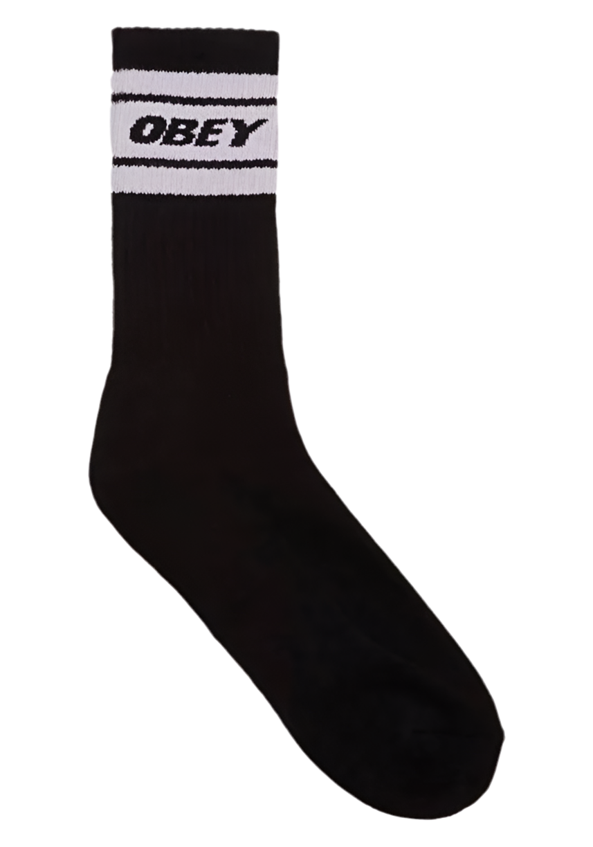 Obey 'Cooper II' Socks - Black/White-1