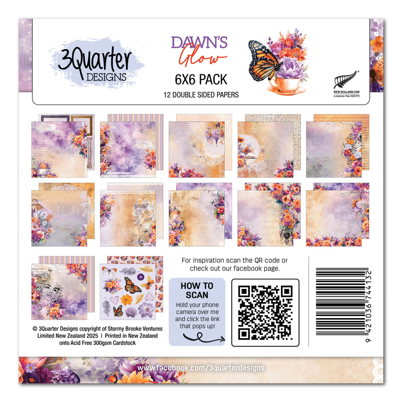 3Quarter Designs Dawns Glow 6x6 Paper Pack-1