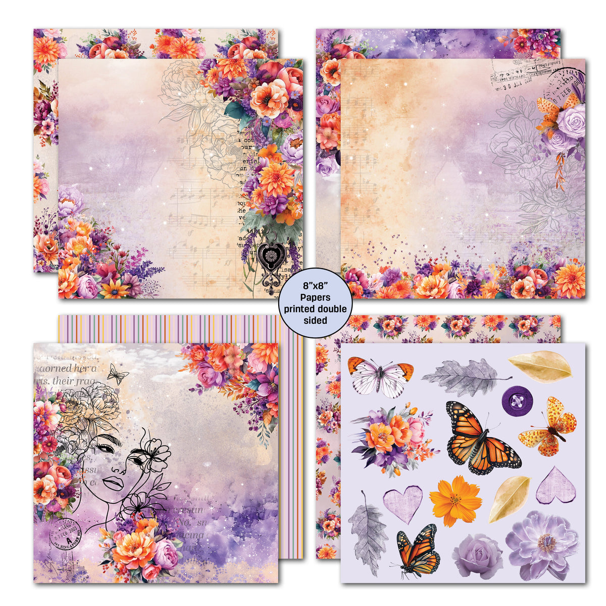 3Quarter Designs Dawns Glow 8x8 Paper Pack-4