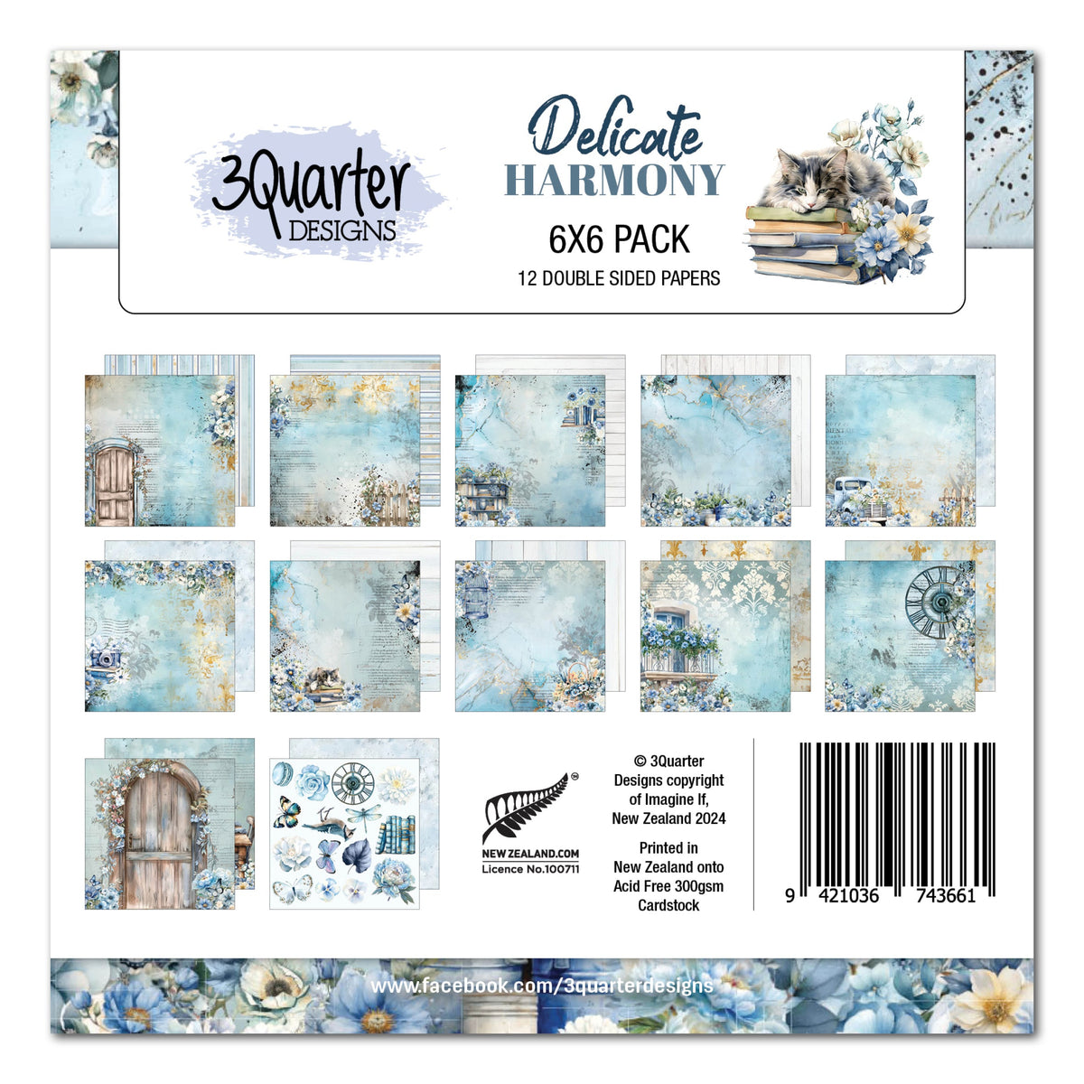 3Quarter Designs Delicate Harmony 6x6 Paper Pack-1