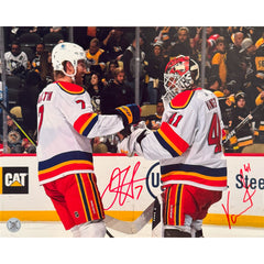 Dougie Hamilton & Vitek Vanecek Autographed New Jersey Devils Reverse Retro 2.0 11X14 Photo-1