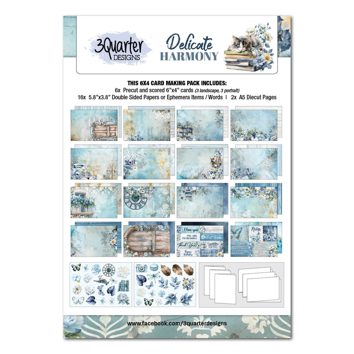 3Quarter Designs Delicate Harmony 6x4 Card Pack-1