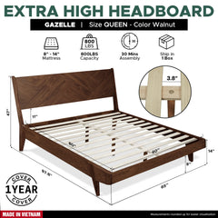 Estructura de cama de madera maciza Gazelle-21
