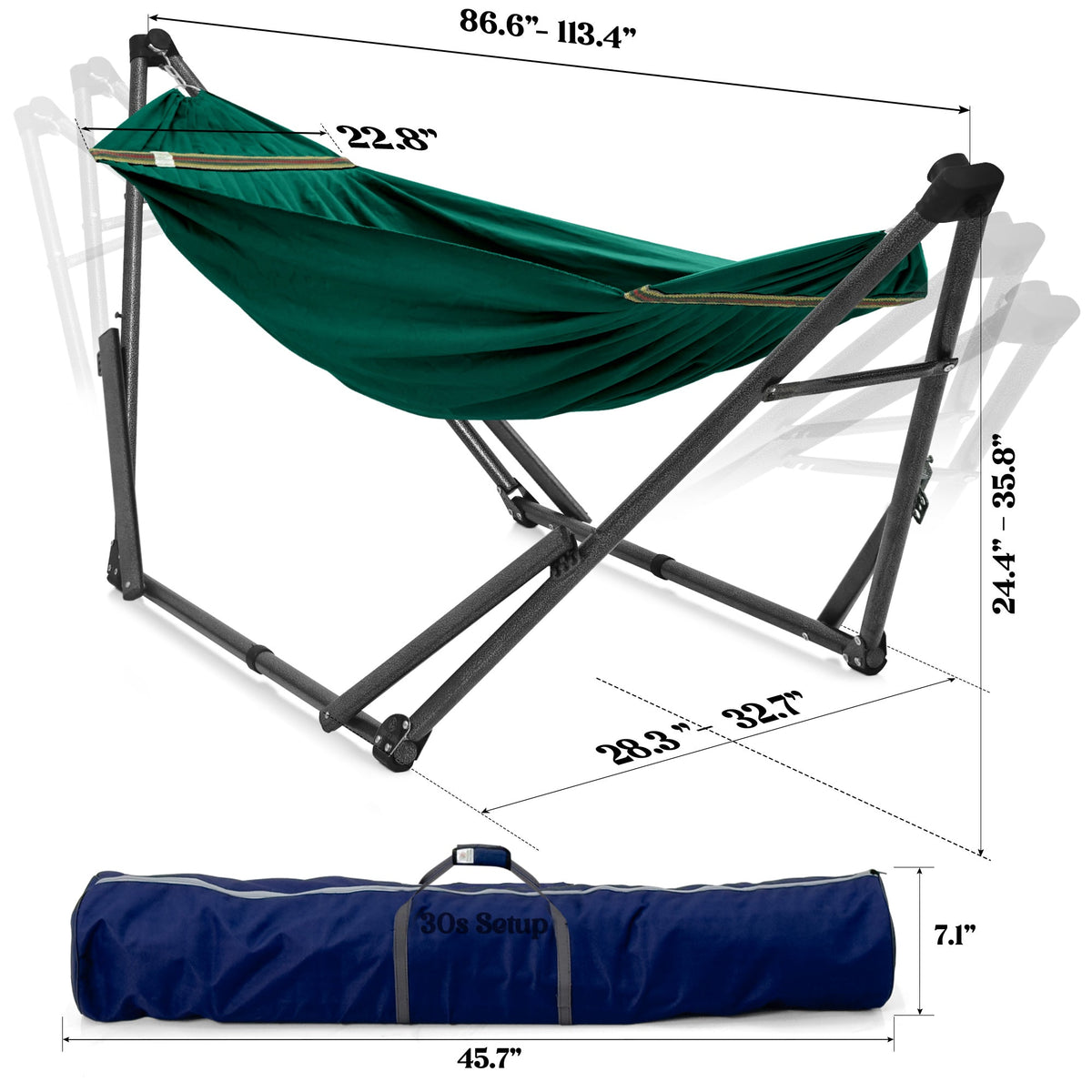 Uniki Canvas Hammock with Stand-31