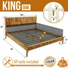 Bosk Solid Wood Bed Frame-12