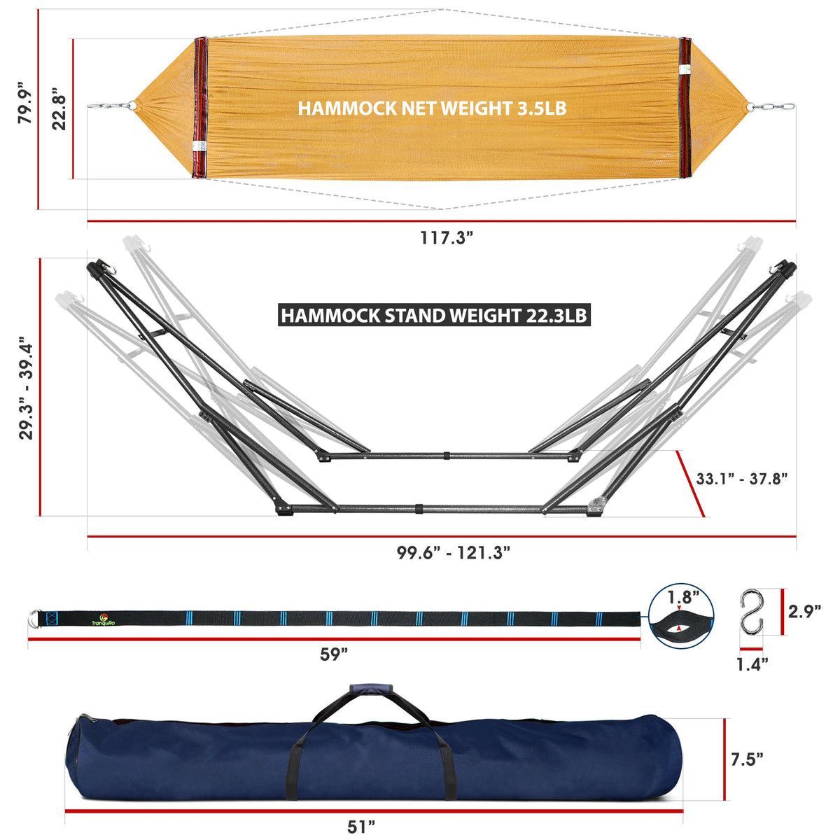 Comfort Set Original Hammock Stand-84