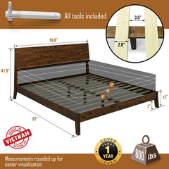 Base de Cama de Madera Maciza Serenity-4