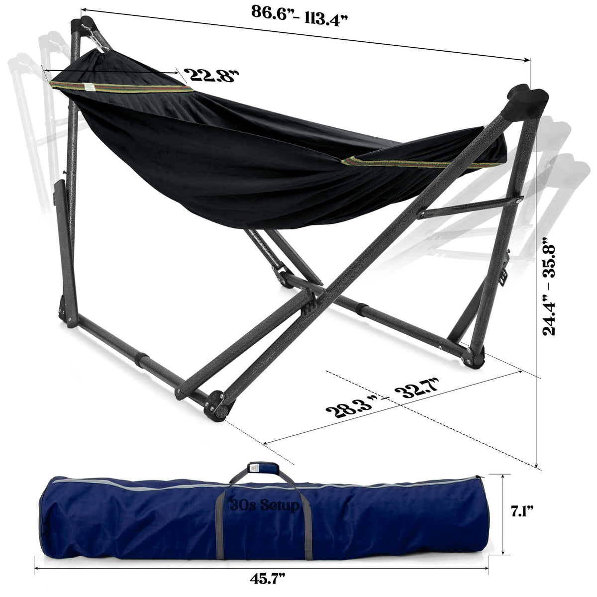 Uniki Canvas Hammock with Stand-4