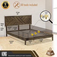 Sierra Deluxe Solid Wood Bed Frame-11