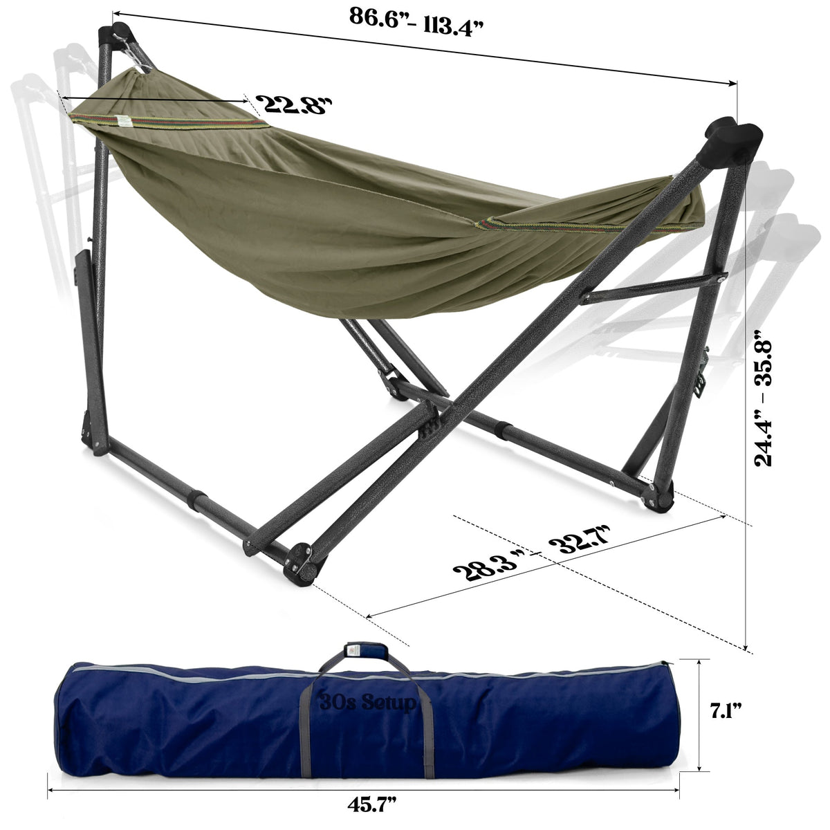 Uniki Canvas Hammock with Stand-22