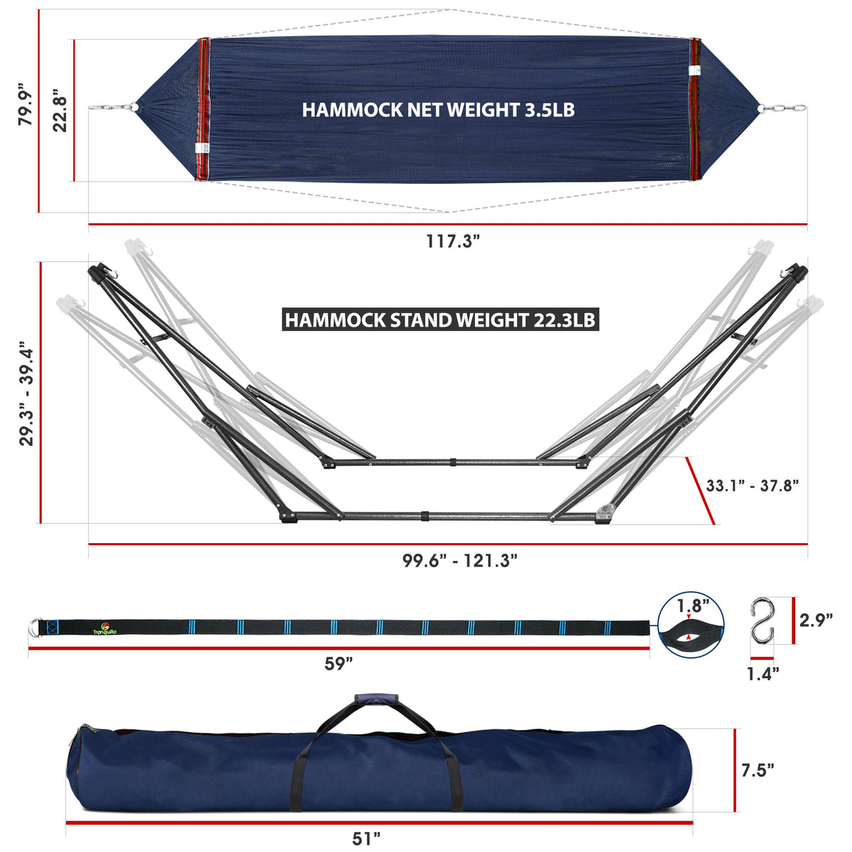 Comfort Set Original Hammock Stand-12