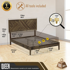 Sierra Deluxe Solid Wood Bed Frame-10