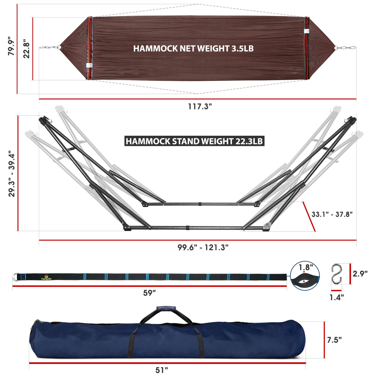 Comfort Set Original Hammock Stand-30