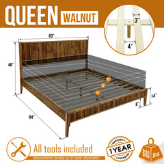 Bosk Solid Wood Bed Frame-4