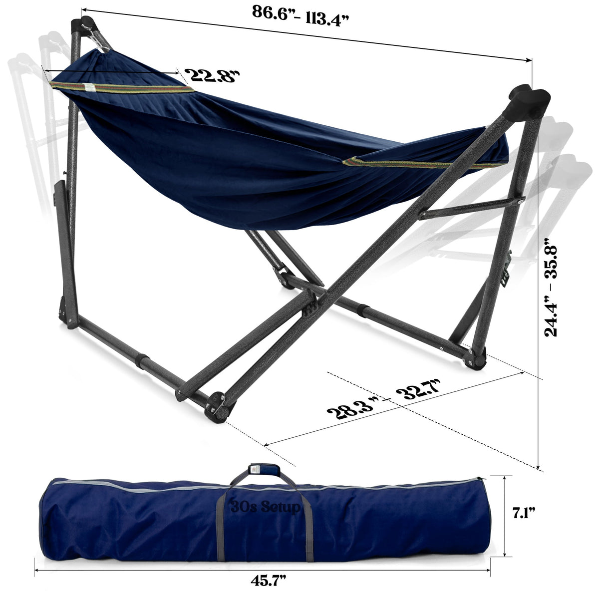 Uniki Canvas Hammock with Stand-49