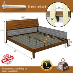 Base de Cama de Madera Maciza Serenity-13