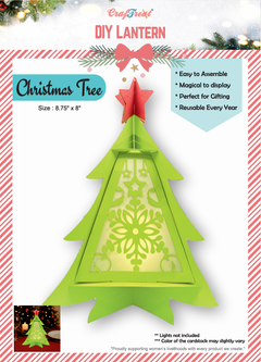 CrafTreat Lanternes en papier à faire soi-même - Sapin de Noël-1