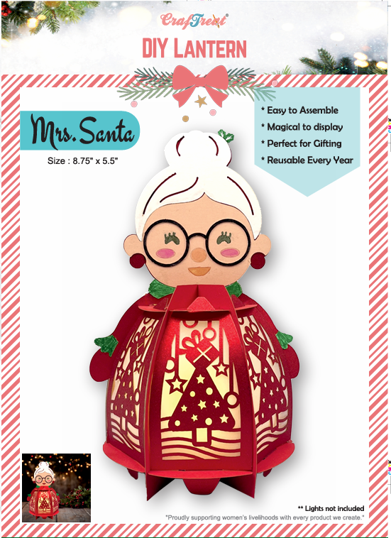 Lanterne en papier DIY CrafTreat - Madame Noël-1