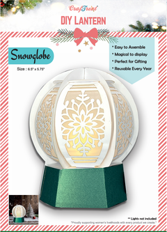 Lanterne en papier DIY CrafTreat - Boule à neige-1