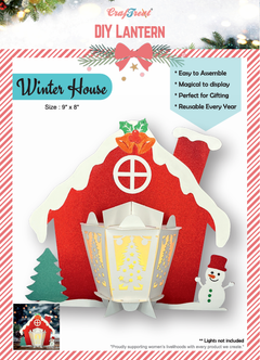 CrafTreat Lanternes en papier à faire soi-même – Maison d'hiver-1