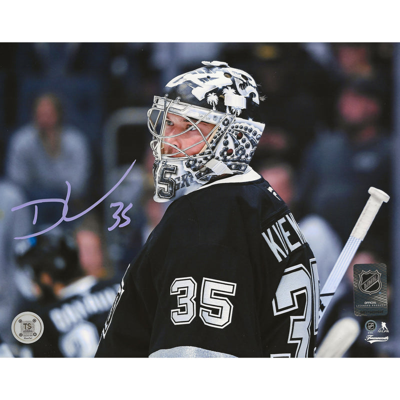 Darcy Kuemper Autographed Los Angeles Kings Mask Close-Up 8x10 Photo-1