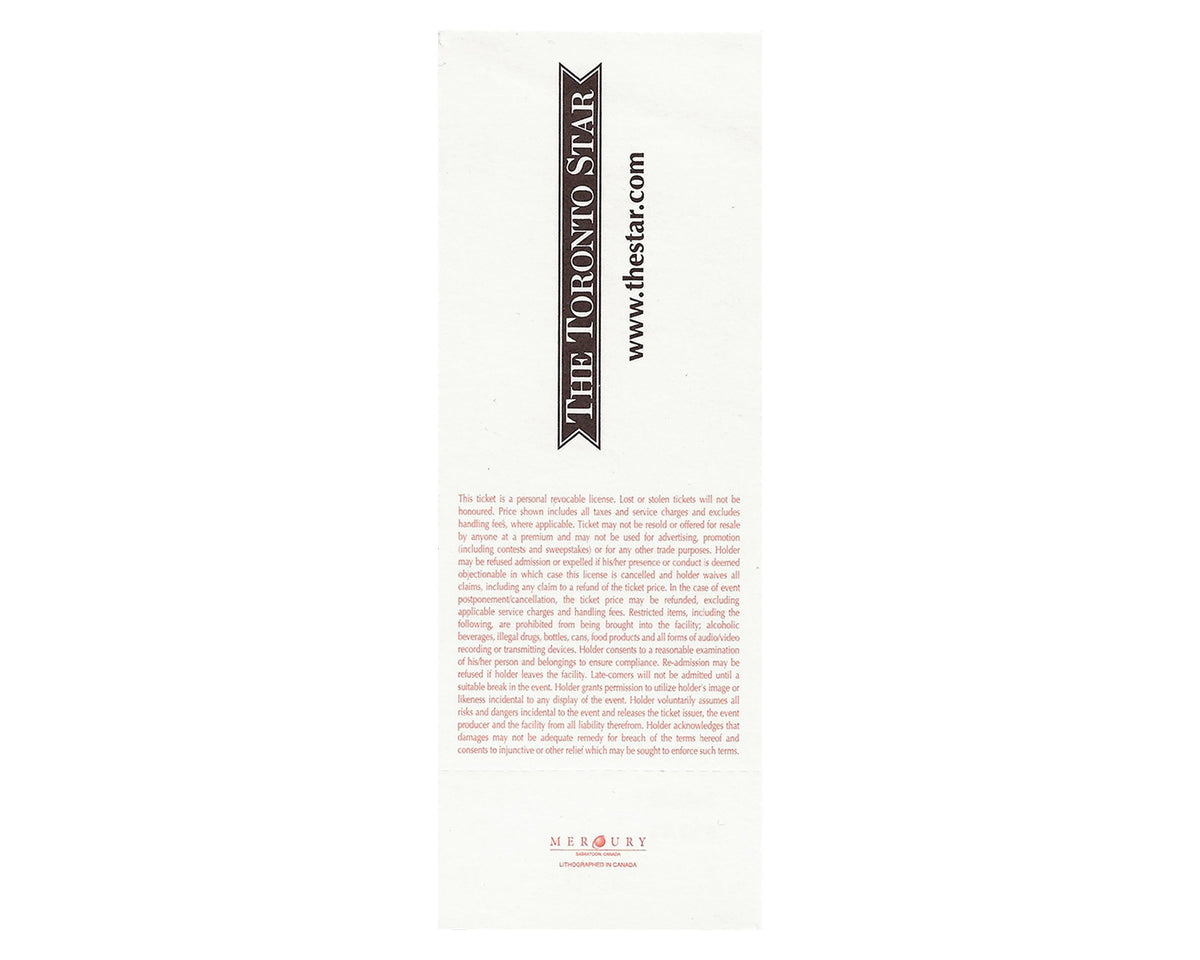 Dave Keon Autographed St. Michael's Majors Retirement Night Ticket Stub