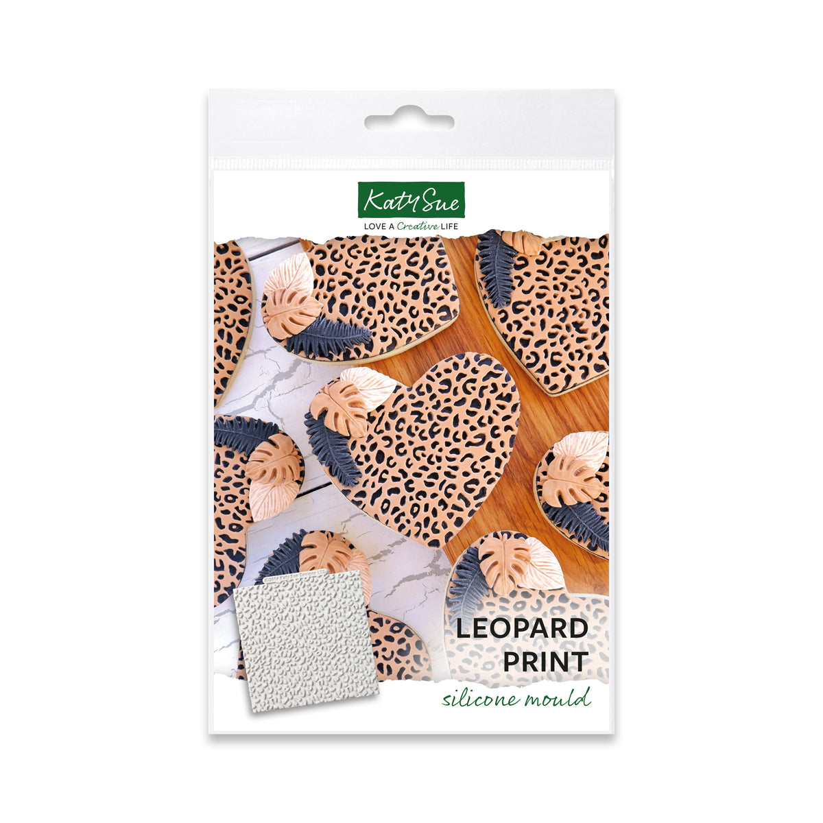 Molde de silicona con estampado de leopardo