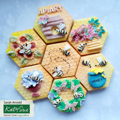 Continuous Honeycomb & Bees Silicone Mould-12