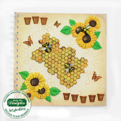 Continuous Honeycomb & Bees Silicone Mould-16