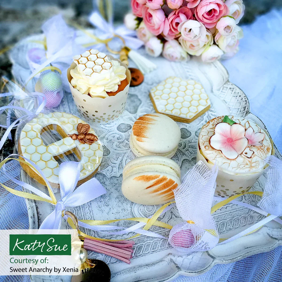Continuous Honeycomb & Bees Silicone Mould-4