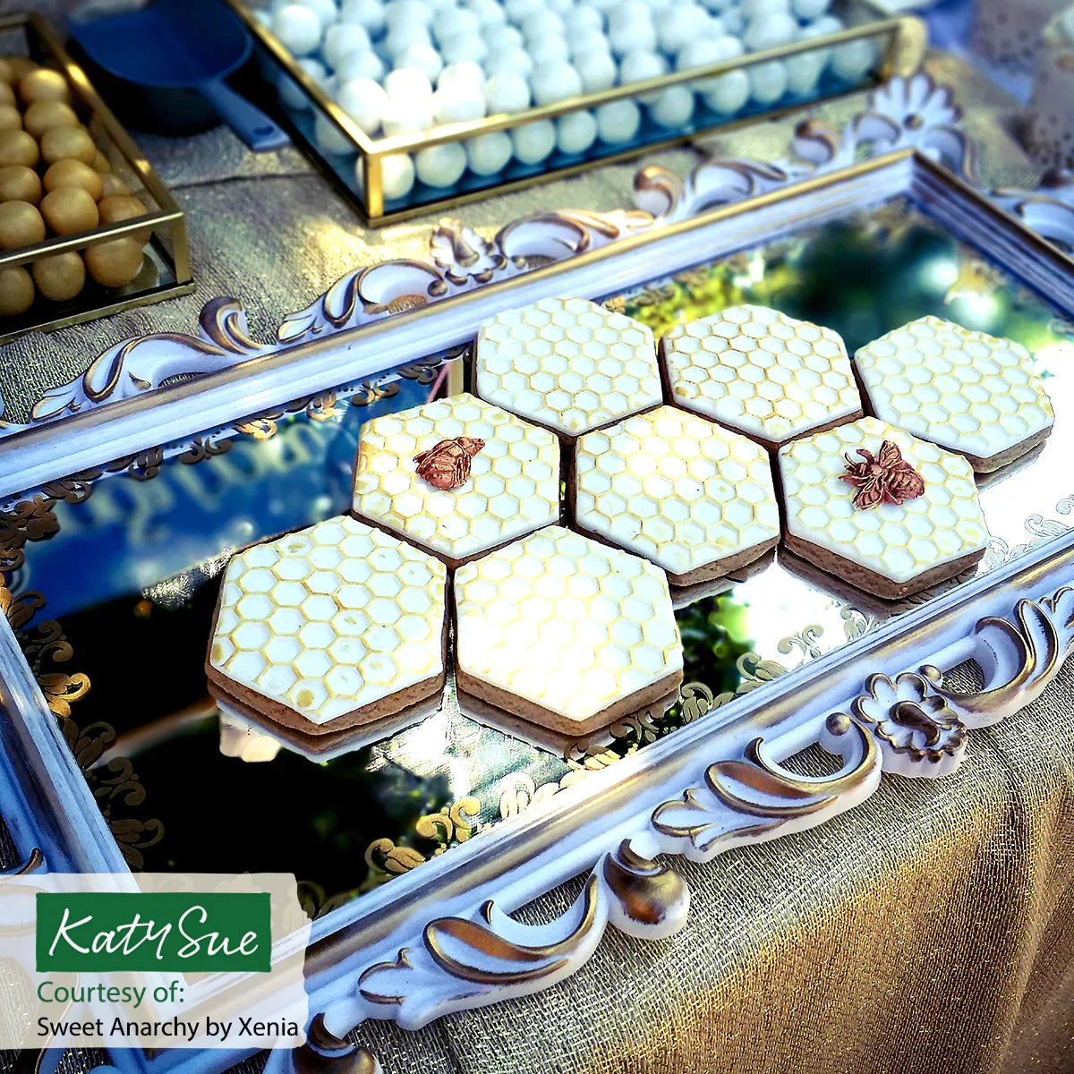 Continuous Honeycomb & Bees Silicone Mould-5