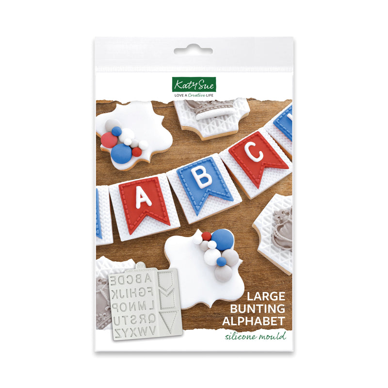Large Bunting Alphabet Silicone Mould-1