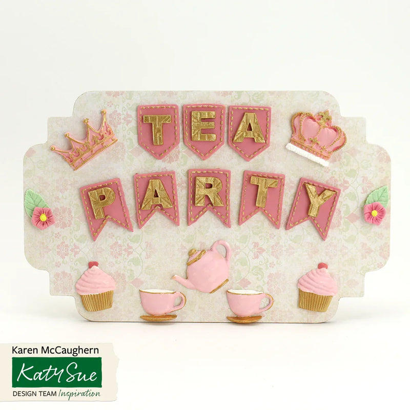 Large Bunting Alphabet Silicone Mould-5
