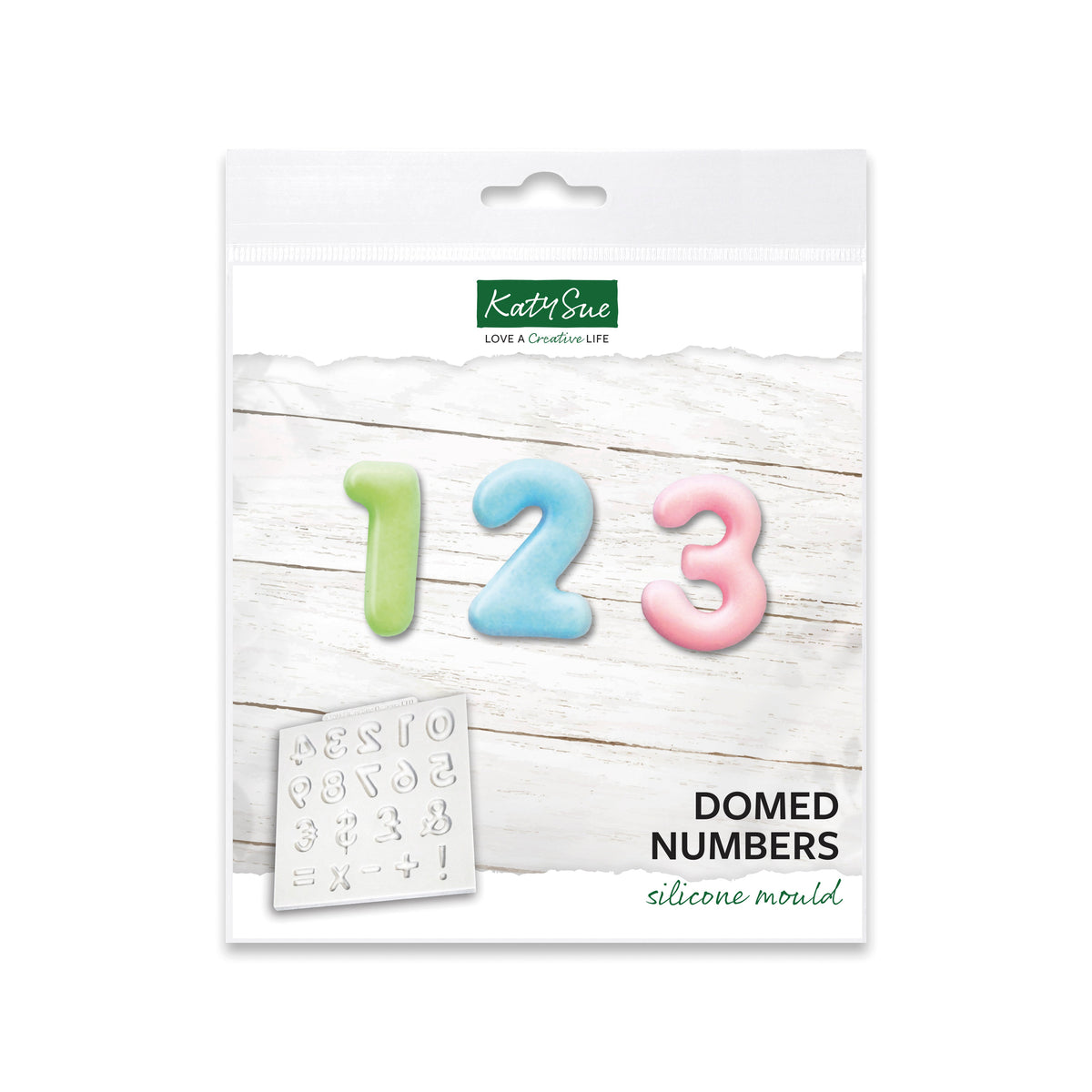 Domed Numbers Silicone Mould-1