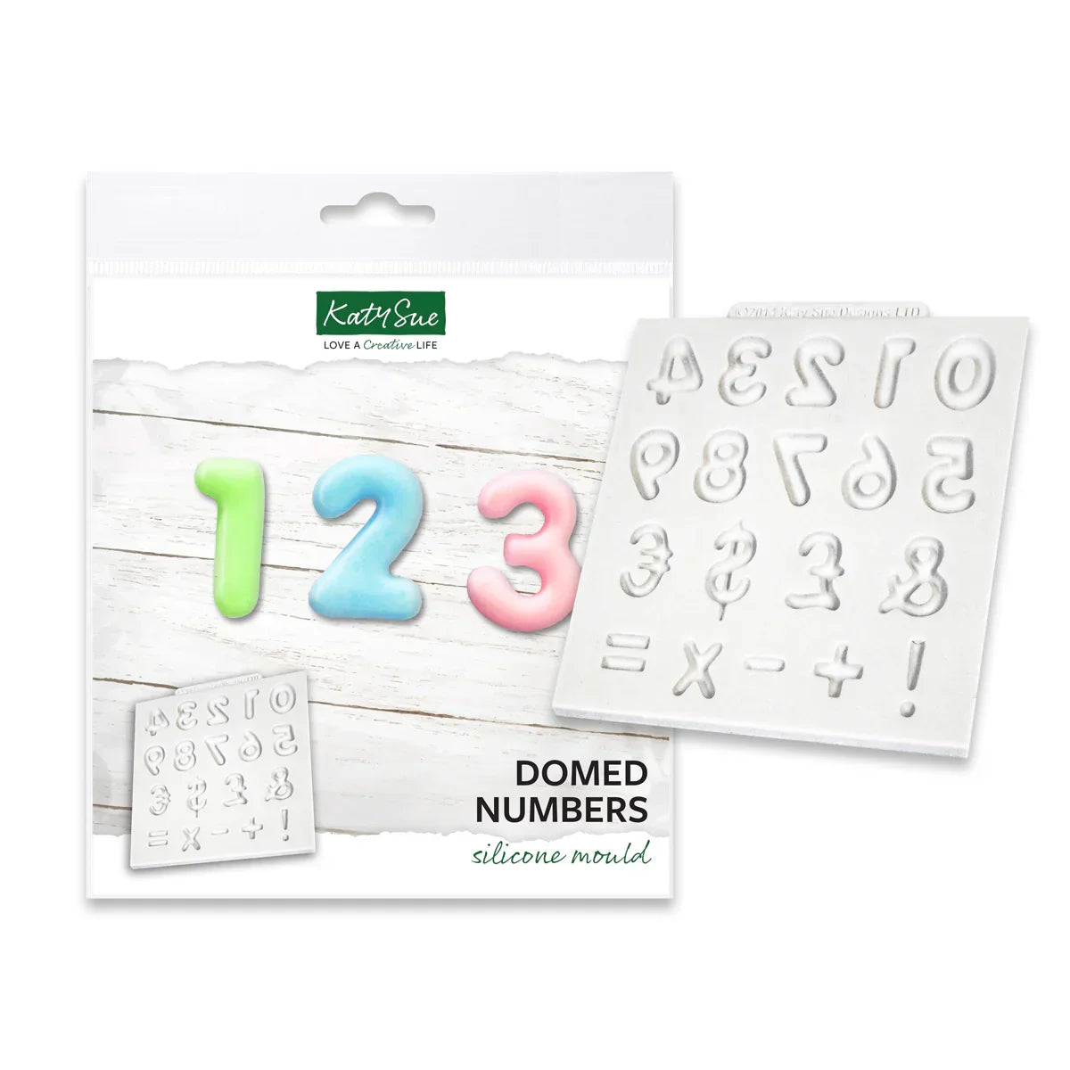 Domed Numbers Silicone Mould-2